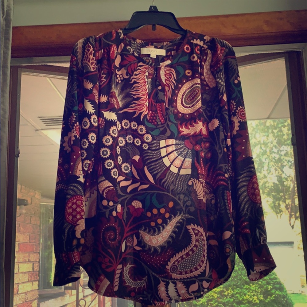 Long Sleeve Patterned Top